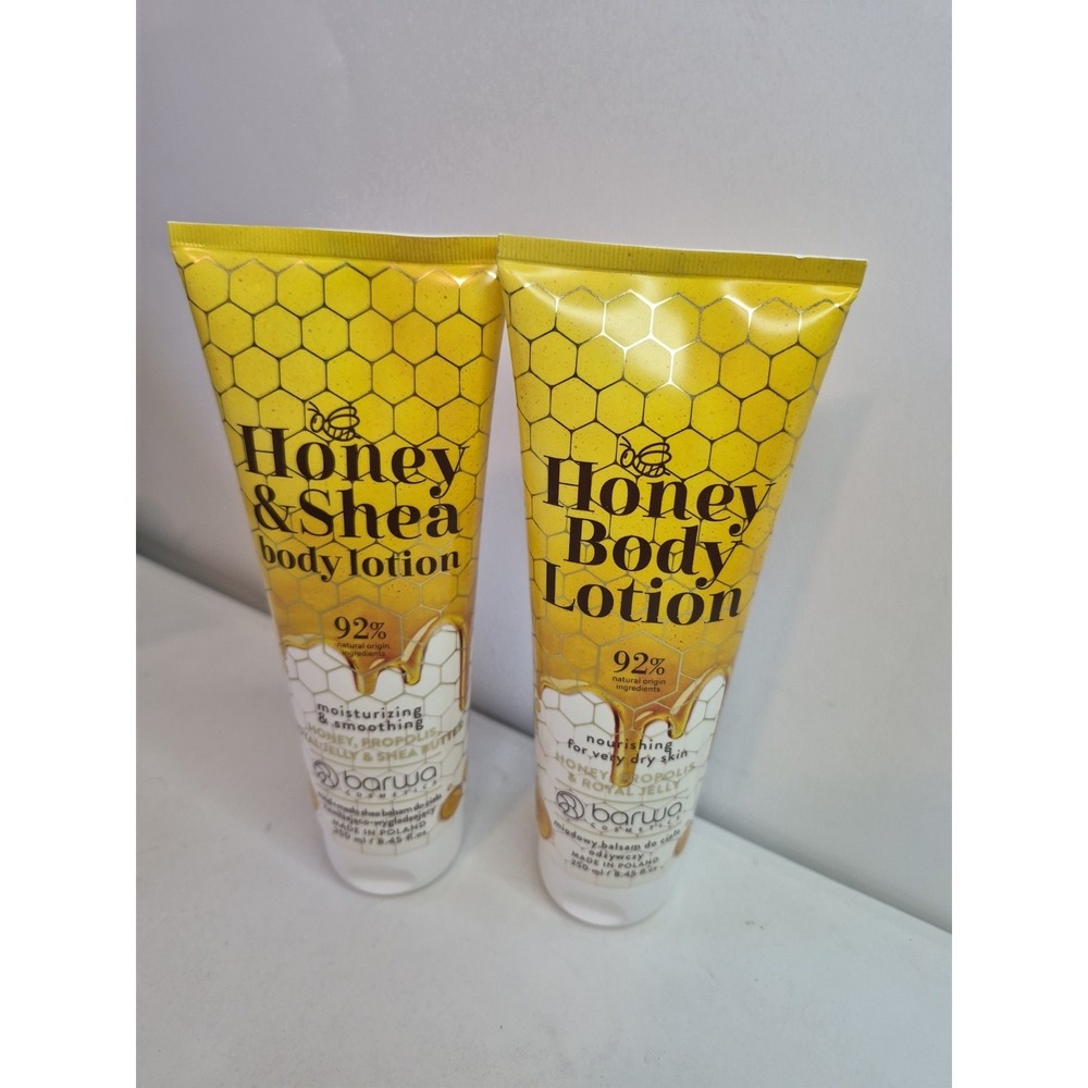 Barwa Honey & Shea Body Lotion Dry Skin Moisturizing & Smoothing 8.45oz Set Of 2